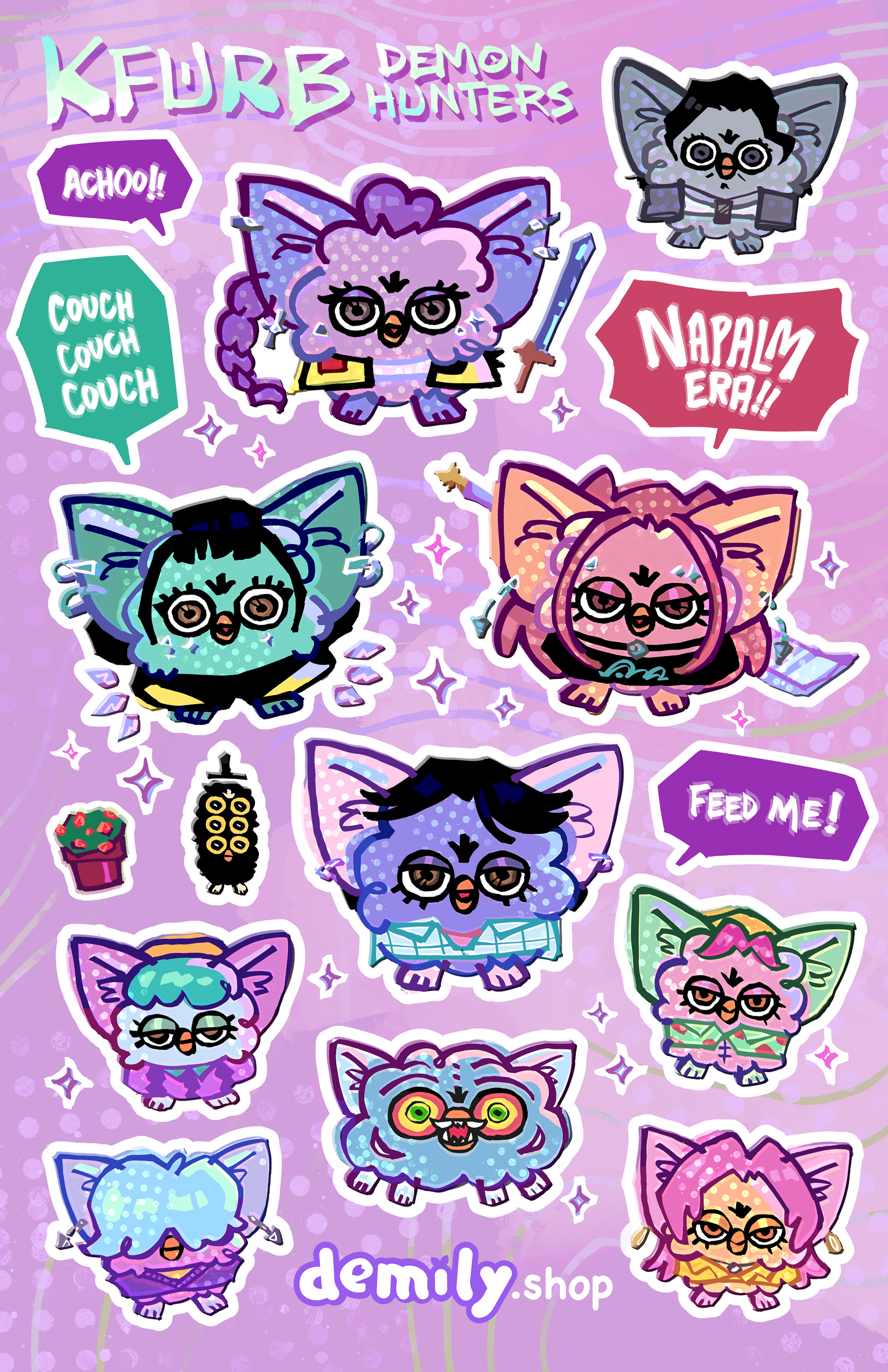 K-Furb Demon Hunters Sticker Sheet